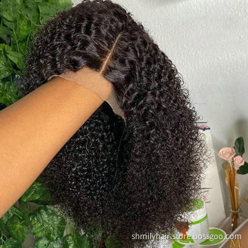 Wholesale Pre Plucked Human Lace Front Wig Cuticle Aligned Virgin Hair Vendor Swiss Lace Human Hair Wigs For Black Women
